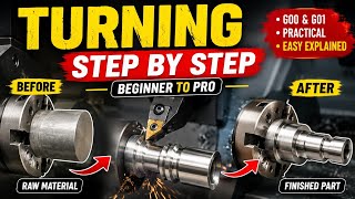 CNC Turning Step by Step | Complete Beginner Tutorial | CNC Simulator Programming
