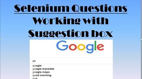 Working with Suggestion boxes in Selenium Webdriver
