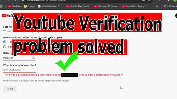 How To Fix There was a problem sending a verification code to your number in Youtube Verification