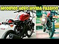 Indias first modified hero honda passion with centre hub steering system by indian customs