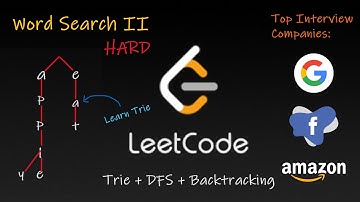 Leetcode #212: Word Search II (DFS + Bactracking + Trie) | Code Explained