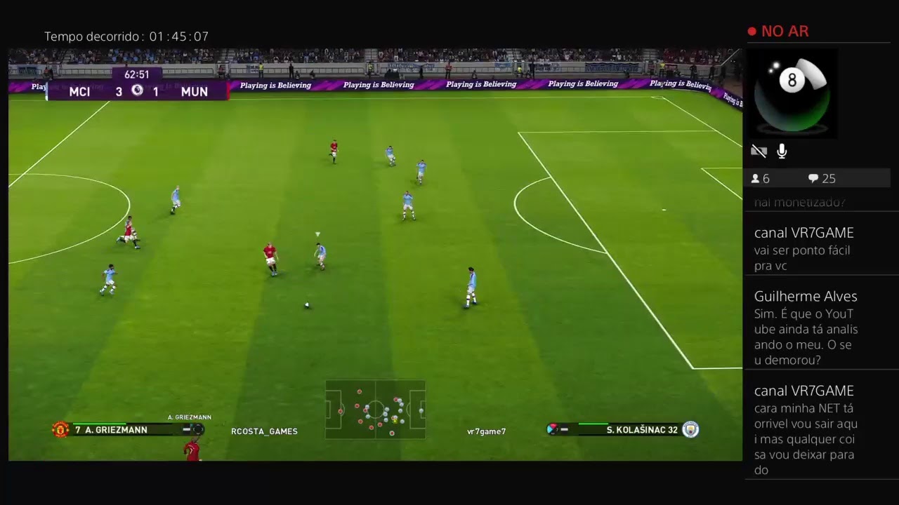 PES 20 Desafio Match Day MCI vs MAN Online - YouTube