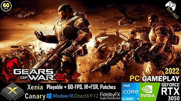 Gears of War 2 PC Gameplay | Xenia Canary | Playable | Xbox 360 Emulator | 2022 Latest