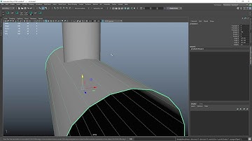 Tubes connection with maya shrinkWrap deformer