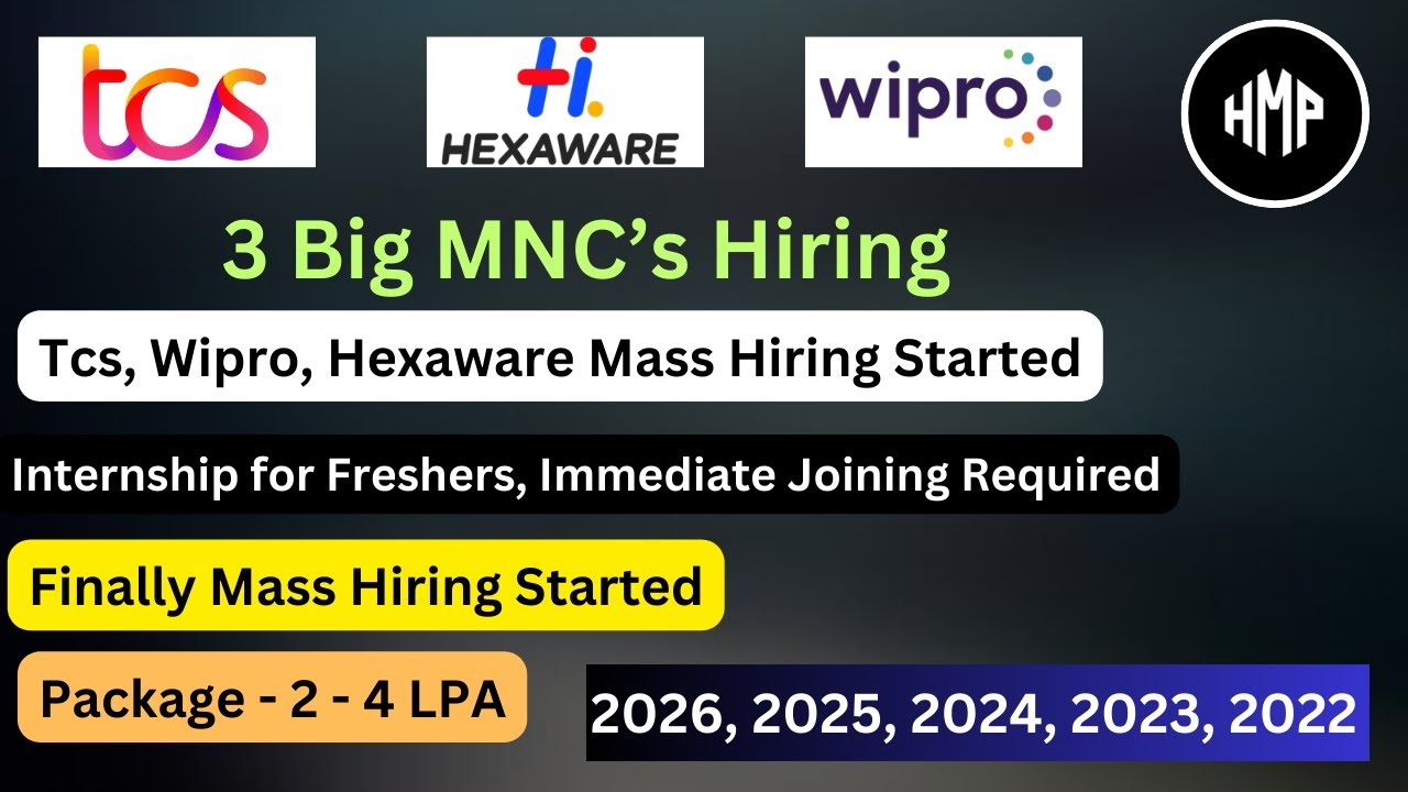 Hexaware New Hiring Announced, TCS, Wipro 2024 batch hiring off