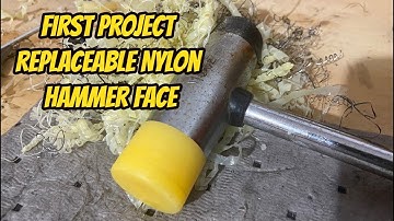 Vevor Mini Lathe MX 400 Part 11 - First Lathe Project - Nylon Hammer Face Beginner Turning Project