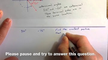 (2.1) Standard Position of an Angle