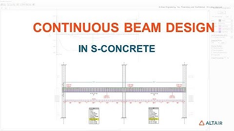 How to Design Continuous Reinforced Concrete Beams in S-CONCRETE