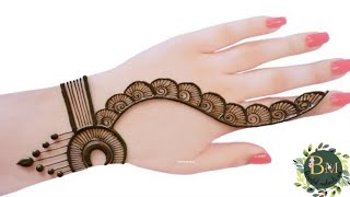 Easy and simple mehndi design||back hand mehndi design||Indian mehndi design||Blissful mehndi art