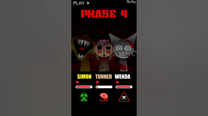 HP Bar Simon Tunner Wenda in 1-10 DEFINITIVE Phases #sprunki  #incredibox