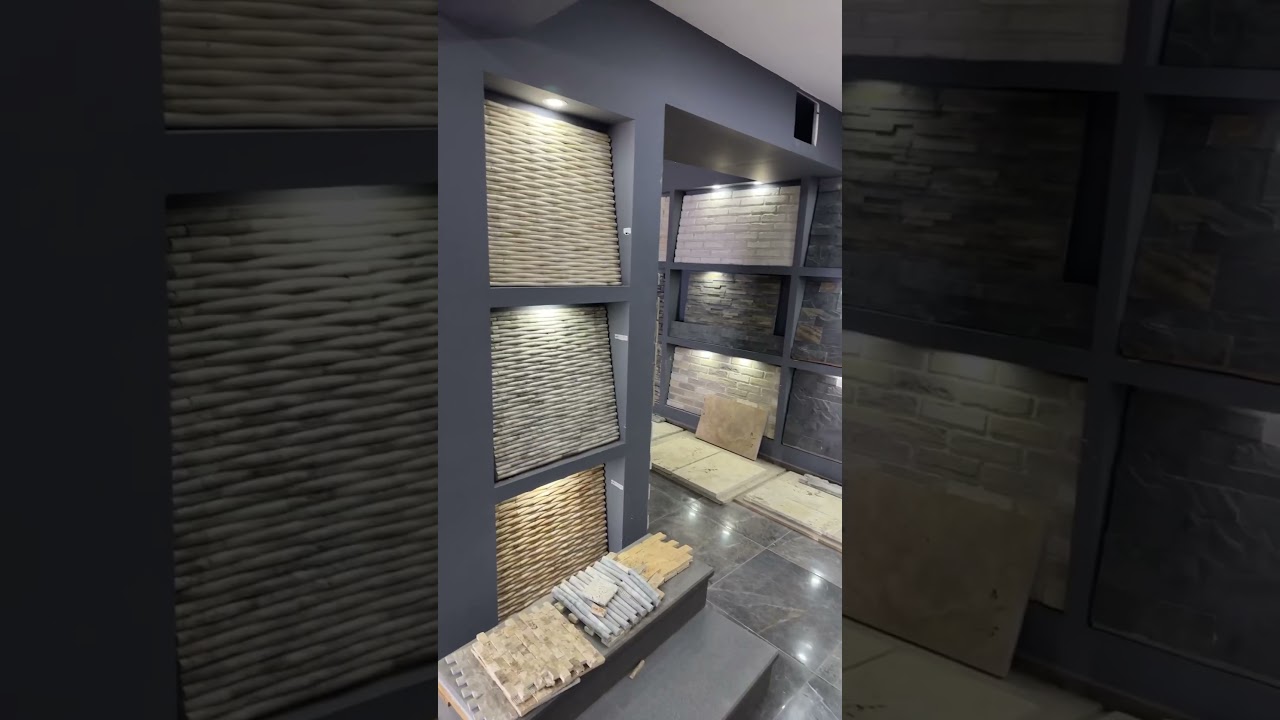 Bursa mağazamızdaki doğal taş cephe ve zemin kaplamaları 