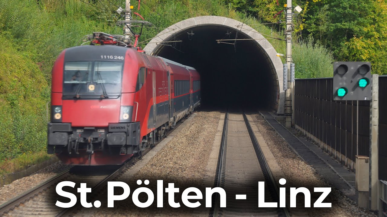 ÖBB Railjet 262 | 4K Führerstandsmitfahrt: St.Pölten - Linz | Siemens Taurus – ÖBB 1116