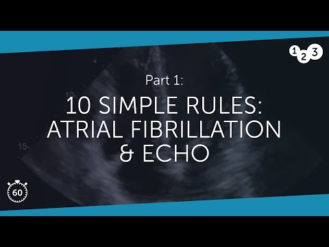 60 Seconds of Echo Teaching: Atrial fibrillation & echo 10 simple rules (Part 1)
