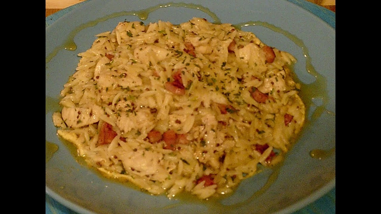 how to make "Honey Mustard Chicken" with Orzo Pasta YouTube