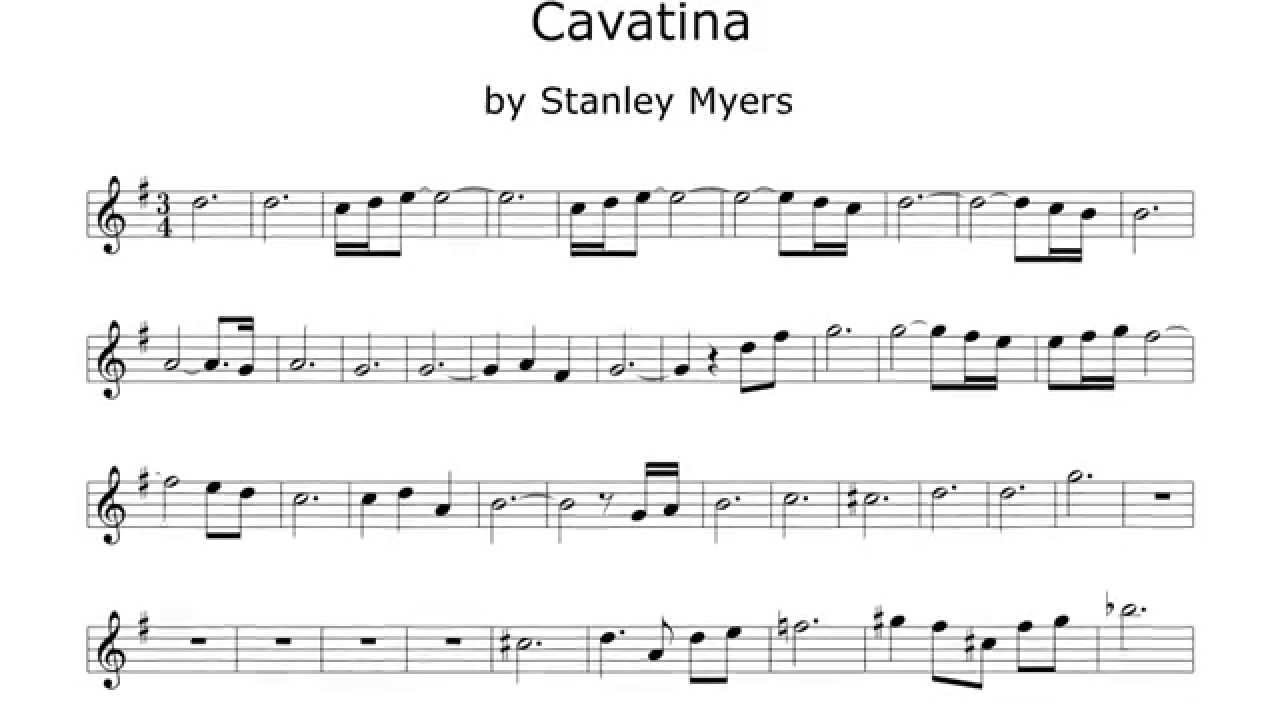 cavatina theme from the deer hunter for alto recorder youtube cavatina sheet music