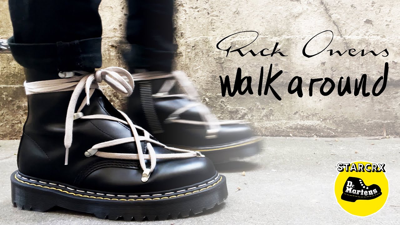 Dr. Martens X Rick Owens Black Walk Around STARCRX SNIPPET