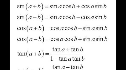 Sum and Difference Identities for Sine Cosine and Tangent