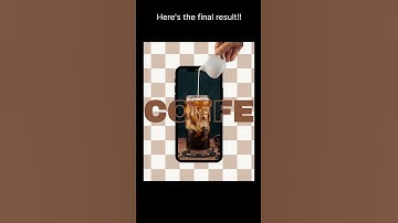 Coffee Art Poster in Canva ☕✨ | Pop-Out & Hollow Text Effect