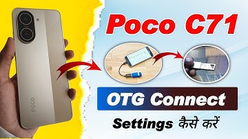 Poco c71 me otg connect kaise kare !! How to connect otg in poco c71 !! Poco c71 otg settings