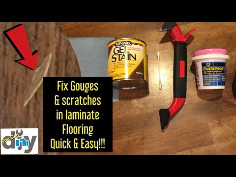 Laminate Floor Fix Scratches and Gouges (quick and easy)!!! #laminatefloor #laminate #flooring