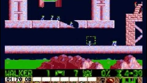 Lemmings Genesis/Mega Drive Walkthrough: Fun Level 4