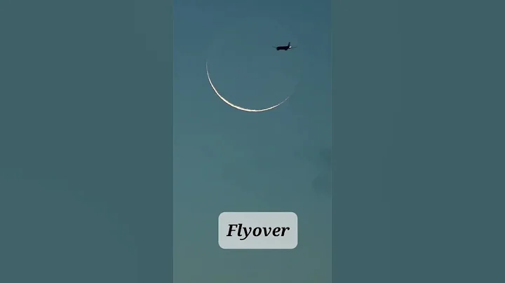 Watch a Plane transit a thin 1% Waning Crescent Mo...