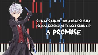 Sekai Saikou No Ansatsusha Ed - A Promise By Aira Yuuki  Piano Tutorial & Sh