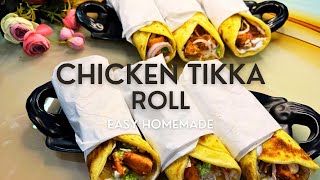 Delicious Chicken Tikka Roll Recipe???????? | Easy homemade | #viral #trending #food