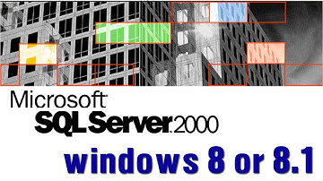 How to install sqlserver 2000 in windows 8.1 or windows 8