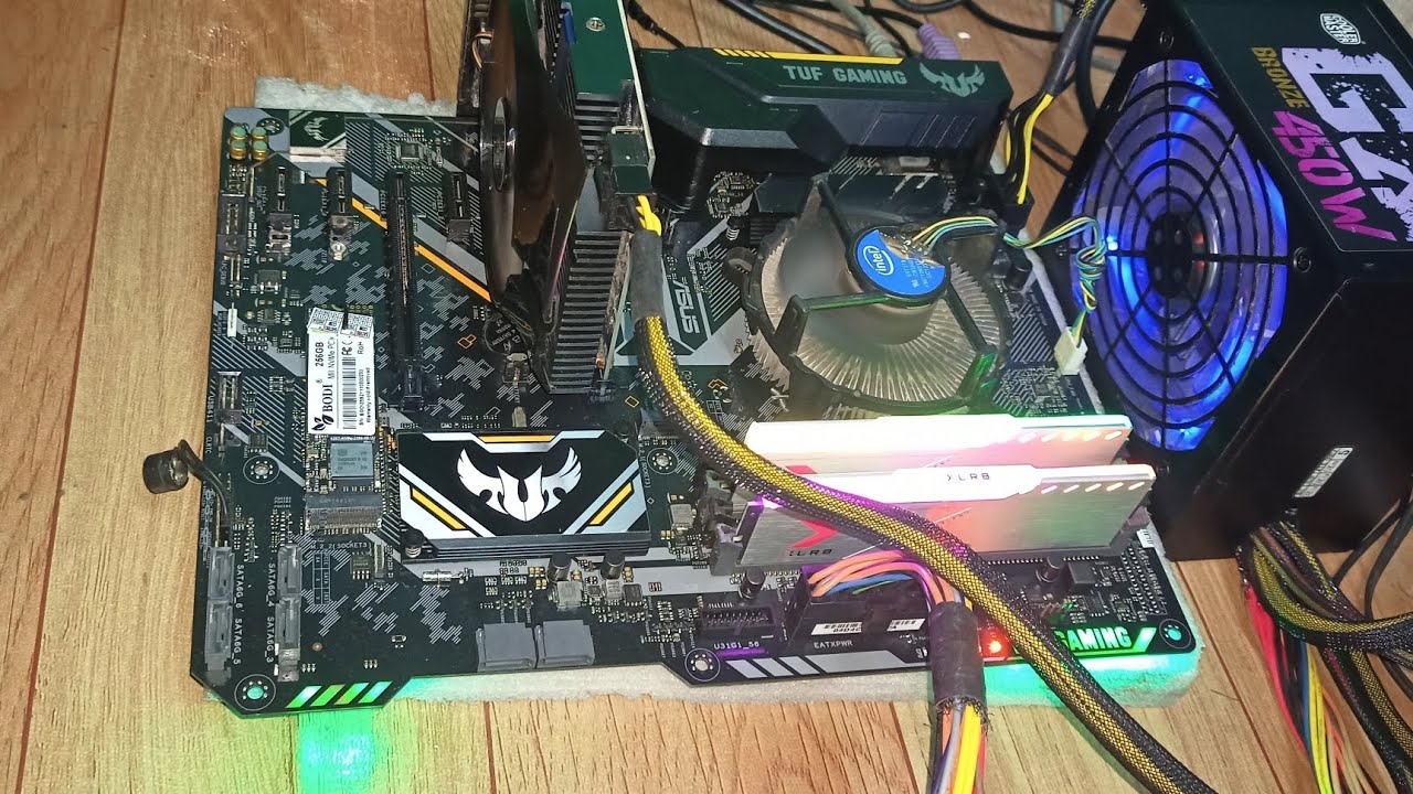 RUNNING TES ASUS TUF B360 PRO GAMING WIFI WITH I5 8400 RAM 32GB
