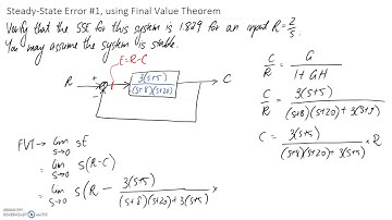 Steady-State Error #1, using Final Value Theorem