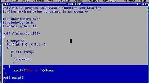 Write a program to create a function template for finding maximum