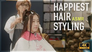 ASMR 😪 The happiest hair salon in Korea 💈unintentional asmr for sleep