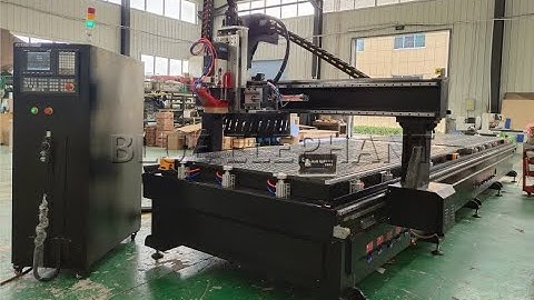 Blue Elephant 1530 ATC CNC machine with double working table test video