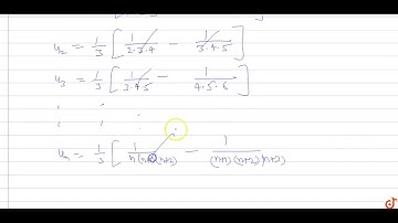 Sum of n terms of the series  `1/(1.2.3.4.)+1/(2.3.4.5) +1/(3.4.5.6)+....`