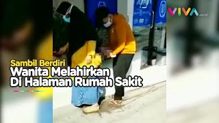 Viral! Seorang Wanita Melahirkan Berdiri di Halaman Rumah Sakit Jogja