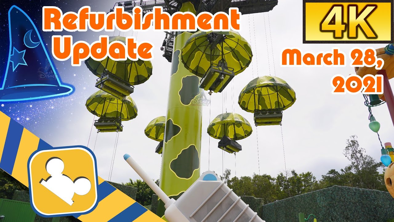 [4K Hong Kong Disneyland] "Toy Soldier Parachute Drop" Refurbishment