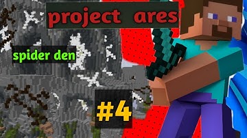 HOW TO PLAY HYPIXEL SKYBLOCK IN MCPE!PROJECT ARES,#4,visiting  spider den