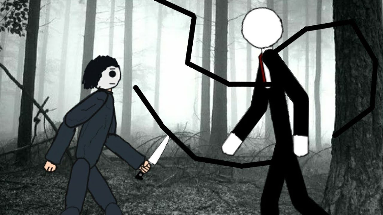 Micheal vs Slenderman | Drawing Cartoons 2