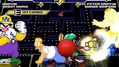 SK MUGEN - Marvin & Great Wario vs MvC Peter Griffin & Homer J. Simpson