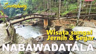 Wisata Alam Sumedang dengan sungai jernih menyegarkan di Nabawadatala Citengah