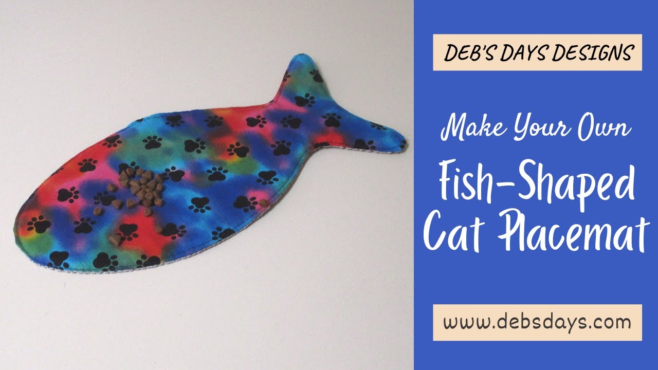 Custom Pet Portrait Fish Shape Food Mat