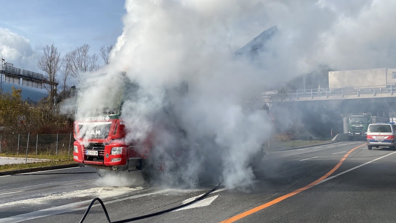 LKW Brand in Wiesing - 18.11.2021