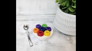 Fruit Loop Cereal Bowl Bath Bombs with Soap Embeds!