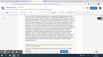 Sample Presentation of FBA/BIP