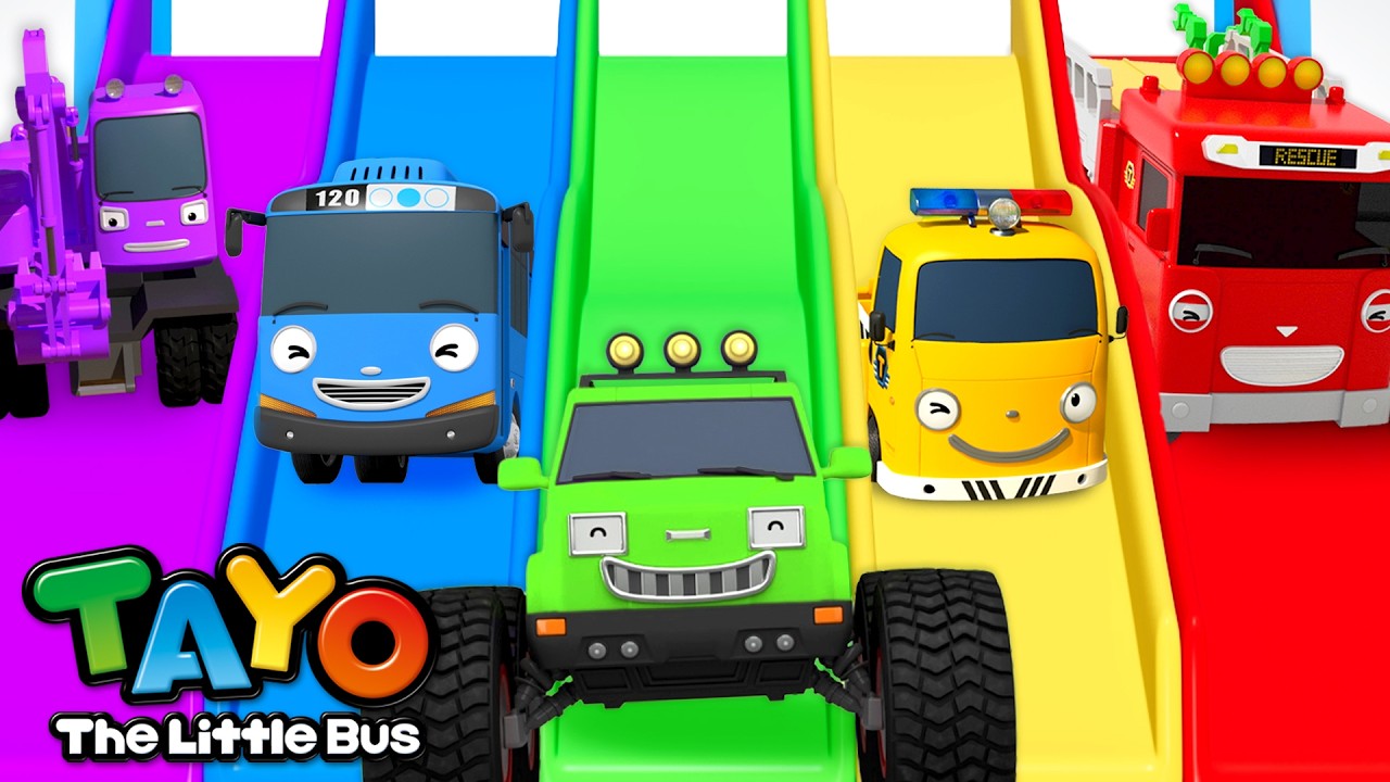 La Colorida Fiesta de Strong | Aprendiendo colores divertidos | Tayo en español