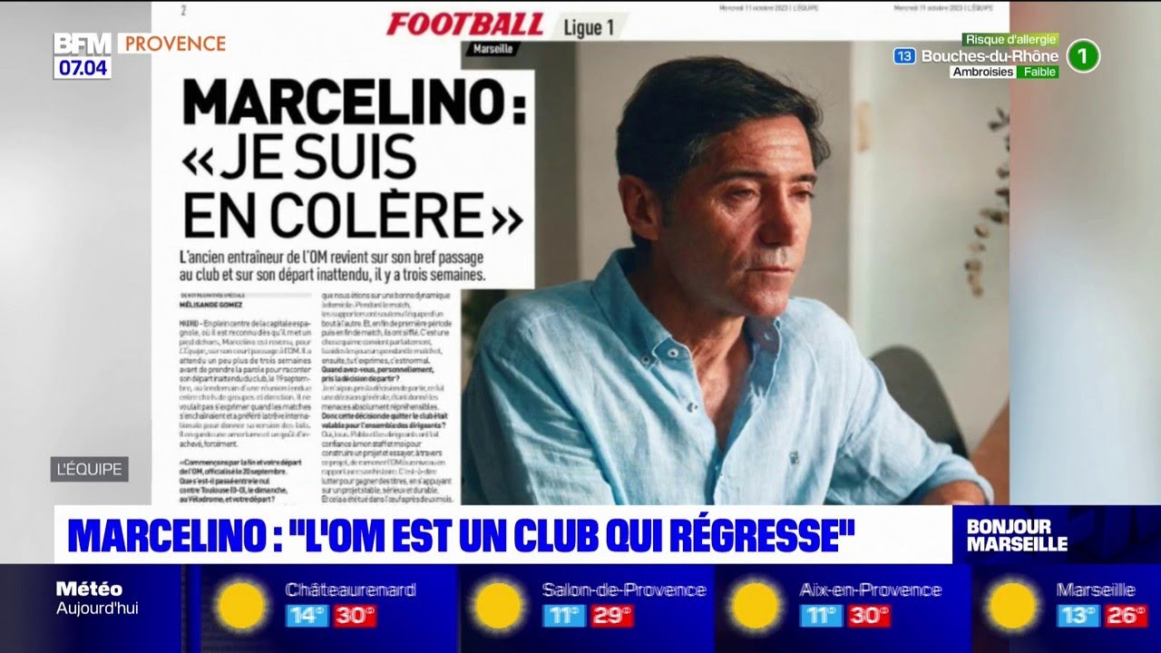 "L'OM est un club qui régresse": Marcelino sort du silence et s'exprime après son départ