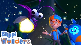 Fireflies🌠| Blippi Wonders | Best Animal Videos for Kids | Kids Songs and Nursery Rhymes