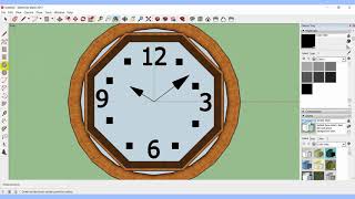 رسم ساعة حائط باستخدام برنامج جوجل سكتش اب  Google Sketchup
