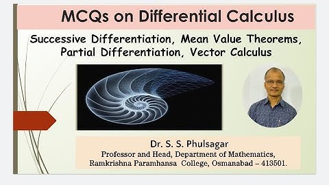 MCQs on Differential Calculus and Vector Calculus